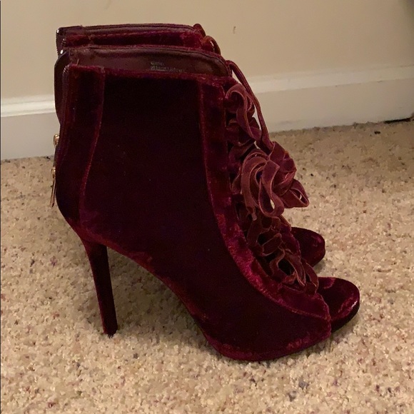 Red Velvet Booties - Picture 3 of 3
